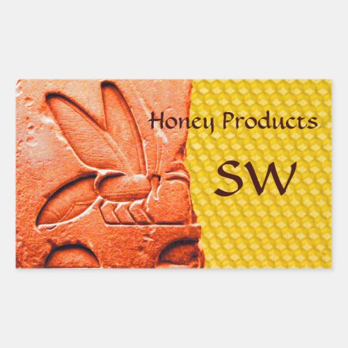 ANTIQUE EGYPTIAN HONEY BEE BEEKEEPER SUPPLIES RECTANGULAR STICKER