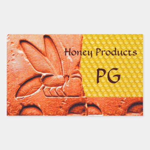 ANTIQUE EGYPTIAN HONEY BEE BEEKEEPER SUPPLIES RECTANGULAR STICKER