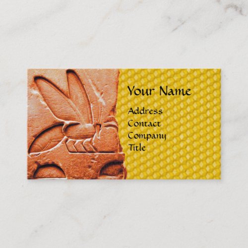 ANTIQUE EGYPTIAN HONEY BEE BEEKEEPER WAX SEAL BUSINESS CARD