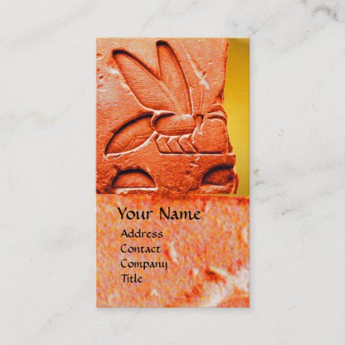 ANTIQUE EGYPTIAN HONEY BEE BEEKEEPER WAX SEAL BUSINESS CARD