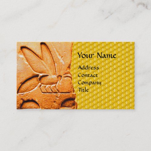 ANTIQUE EGYPTIAN HONEY BEE BEEKEEPER WAX SEAL BUSINESS CARD