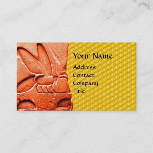 ANTIQUE EGYPTIAN HONEY BEE BEEKEEPER WAX SEAL BUSINESS CARD