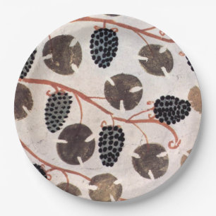 ANTIQUE EGYPTIAN VINEYARD GRAPES AND GRAPE VINES  PAPER PLATES