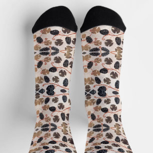 ANTIQUE EGYPTIAN VINEYARD GRAPES AND GRAPE VINES SOCKS