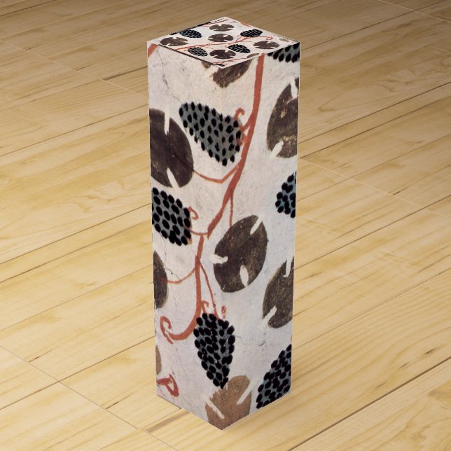 ANTIQUE EGYPTIAN VINEYARD GRAPES AND GRAPE VINES WINE BOX (Front)