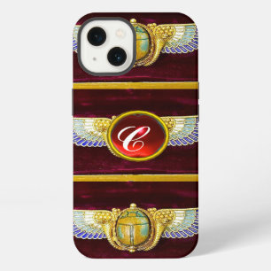 ANTIQUE EGYPTIAN WINGED SCARAB /CORNUCOPIA JEWEL iPhone 13 CASE