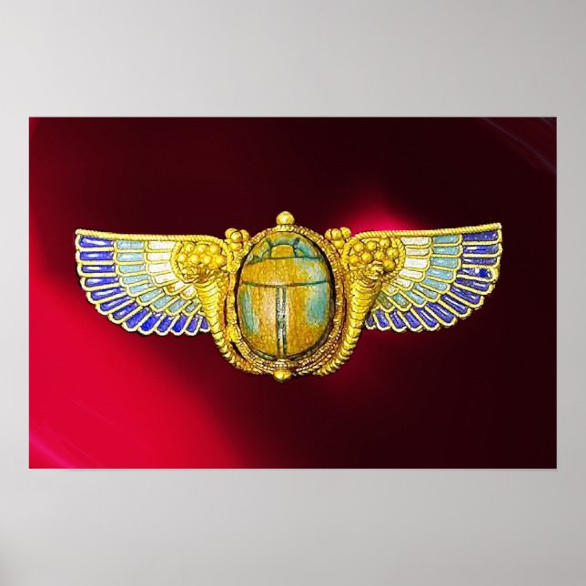 ANTIQUE EGYPTIAN WINGED SCARAB /CORNUCOPIA JEWEL POSTER (Front)