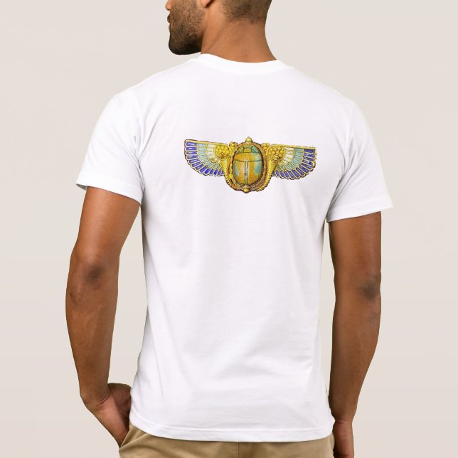 ANTIQUE EGYPTIAN WINGED SCARAB /CORNUCOPIA JEWEL T-Shirt (Back)