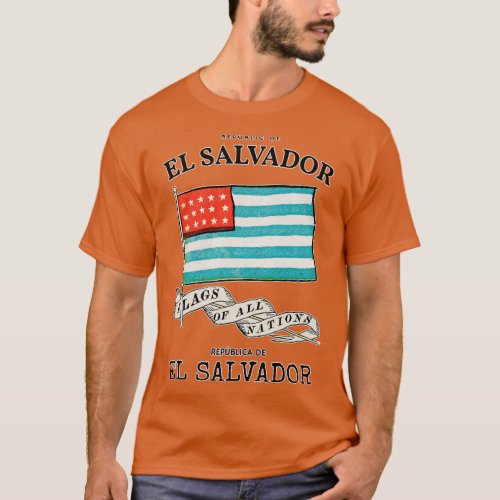 Antique El Salvador Country Flag T_Shirt