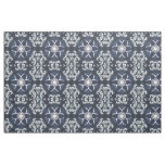 Antique Elegant Dutch Delfts Blue Floral Pattern Fabric