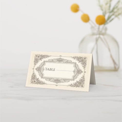 Antique Elegant Wedding Place Card