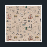 Antique Engineering Mechanical Scientific Pattern Napkins<br><div class="desc">A unique antique engineering theme design featuring engineering mechanical drawings and scientific mechanical sketches. A math and engineer art featuring antique blueprints. A great design for engineers,  engineering students,  anyone who loves mechanical sketches,  physics,  math and technical drawings.</div>
