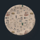 Antique Engineering Mechanical Scientific Pattern Paper Plates<br><div class="desc">A unique antique engineering theme design featuring engineering mechanical drawings and scientific mechanical sketches. A math and engineer art featuring antique blueprints. A great design for engineers,  engineering students,  anyone who loves mechanical sketches,  physics,  math and technical drawings.</div>