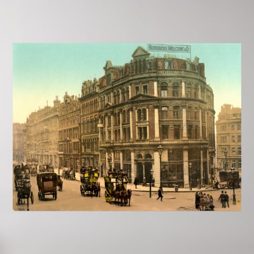 Antique England Holborn Viaduct London Poster