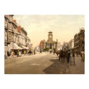 Worthing town center c1895, West Sussex antique print