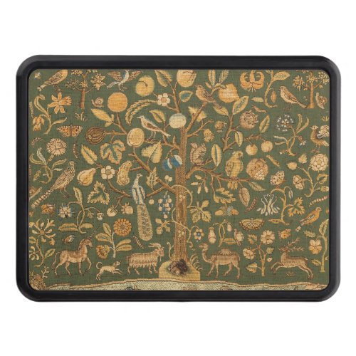 Antique English Needlepoint Tree of Life & Unicorn Hitch Cover