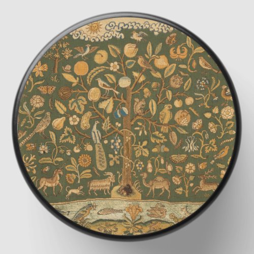 Antique English Needlepoint Tree of Life &amp; Unicorn Mini Candle Favors