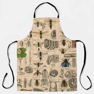 Antique Entomology Bees Wasps Natural History Apron