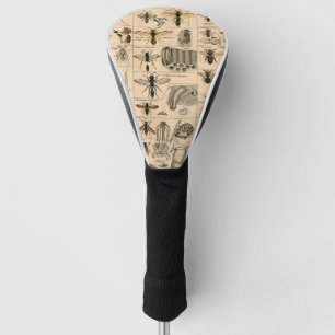 Antique Entomology Bees Wasps Natural History Golf Head Cover