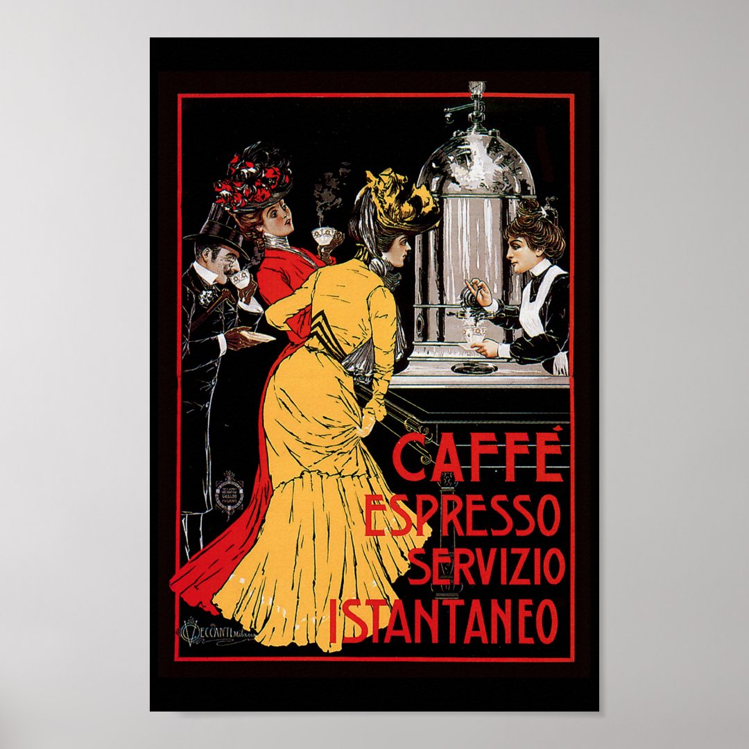Antique Espresso Expresso Coffee Italian Poster Zazzle