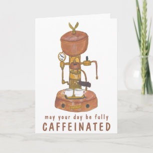 Antique Espresso Machine Coffee CUSTOMIZE IT Funny Card