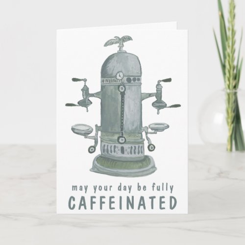 Antique Espresso Machine Coffee CUSTOMIZE IT Funny Card