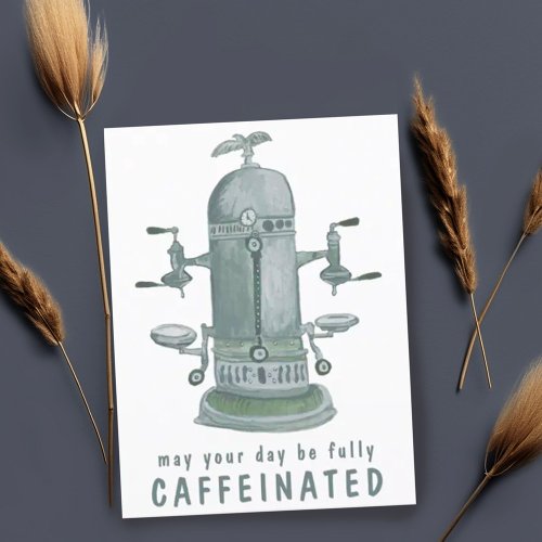 Antique Espresso Machine Coffee CUSTOMIZE IT Funny Postcard