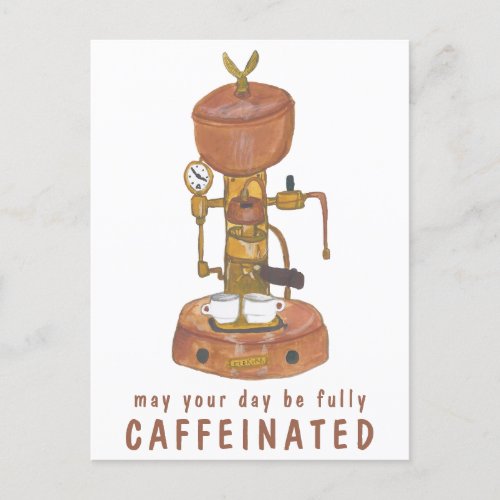 Antique Espresso Machine Coffee CUSTOMIZE IT Funny Postcard