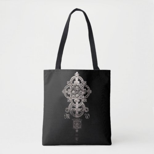 Antique Ethiopian Processional Cross with Monogram Tote Bag