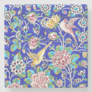 Antique European ceramic tile printed Stone Coaster