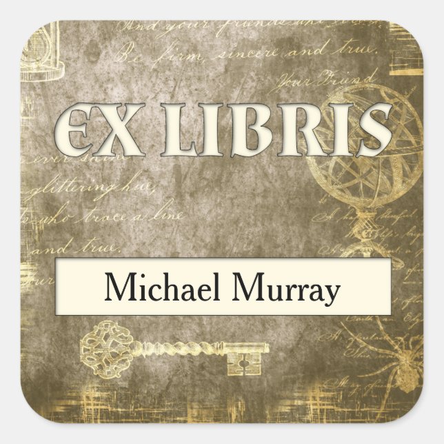 Antique Ex Libris Personalized Bookplates (Front)
