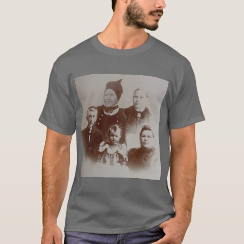 Antique Family Collage Photo BW Image T_Shirt