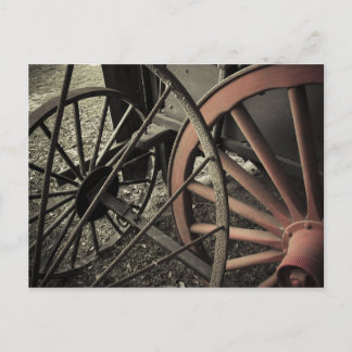 Antique Farm Cart Wheels – Rustic Rural Photogra Postcard