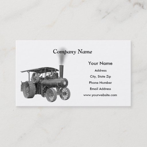 Customizable Antique Farm Tractor Business Cards