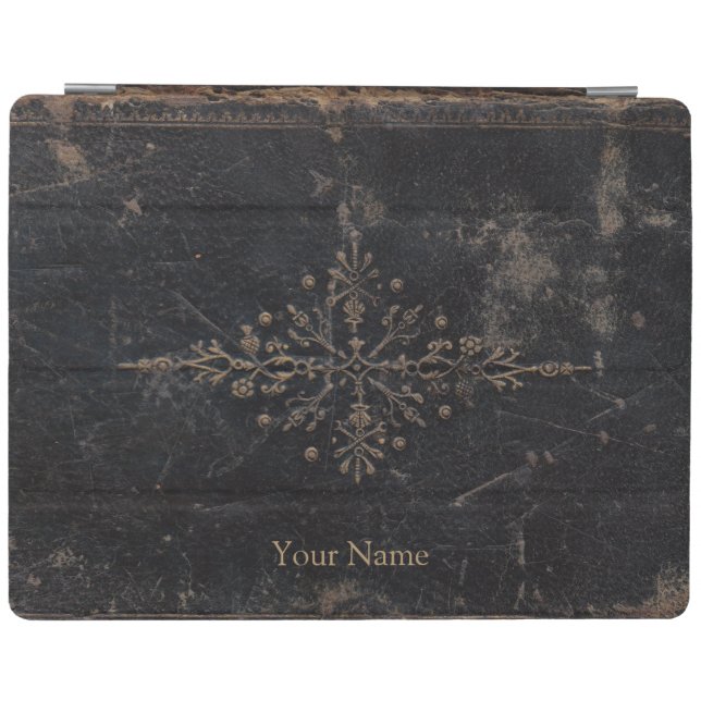 Antique Faux Leather Book iPad Smart Cover (Horizontal)
