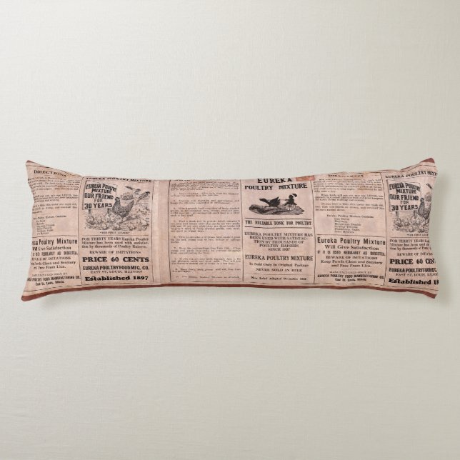 Antique Feed Canister Body Pillow (Front)