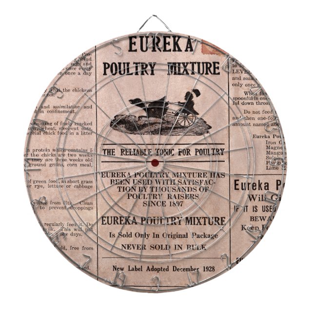 Antique Feed Canister Dart Board (Front)