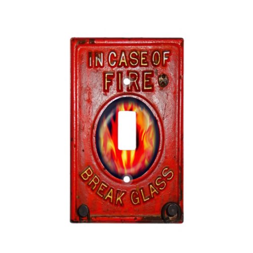 Antique Fire Alarm Switch plate Cover Hot Gift