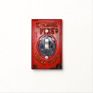 Antique Fire Alarm Switch plate Cover, Hot Gift!