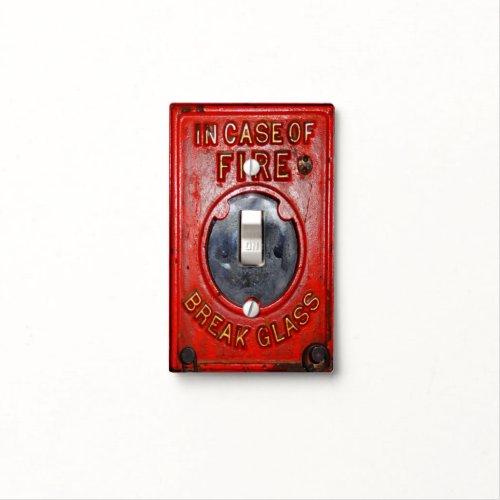 Antique Fire Alarm Switch plate Cover Hot Gift