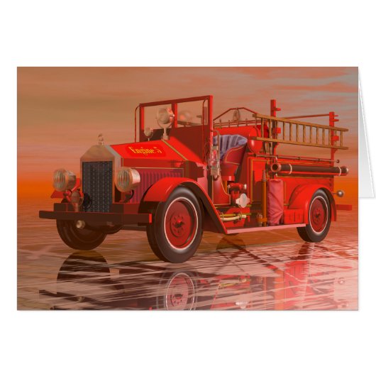 Antique fire engine cards (Front Horizontal)
