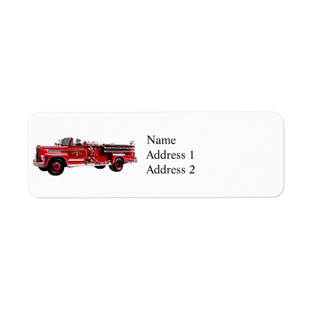 Antique Fire Engine Label (Front)