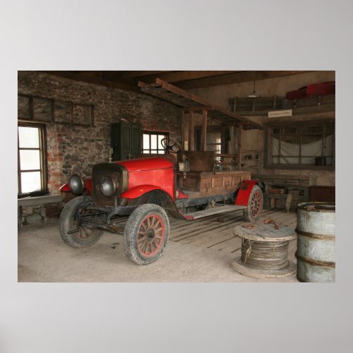 Antique fire_engine poster