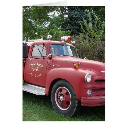 Antique Fire Truck Cards (Front)