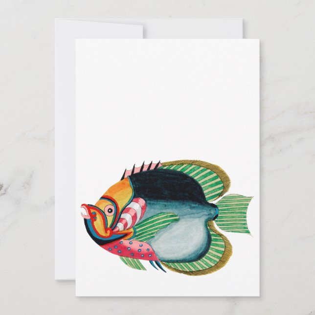 Antique fish thank you card (Front)