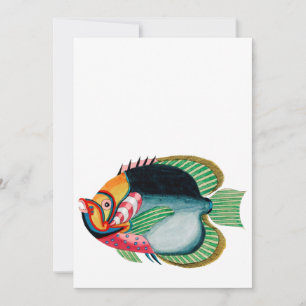 Antique fish thank you card