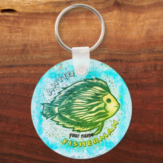 Antique Fisherman   keychain