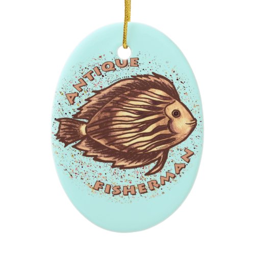 Antique Fisherman ornament