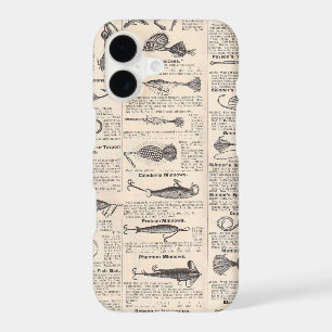 Antique Fishing Lures Catalog Page Vintage Print iPhone 17 Case