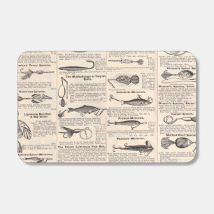 Antique Fishing Lures Catalog Page Vintage Print Matchboxes